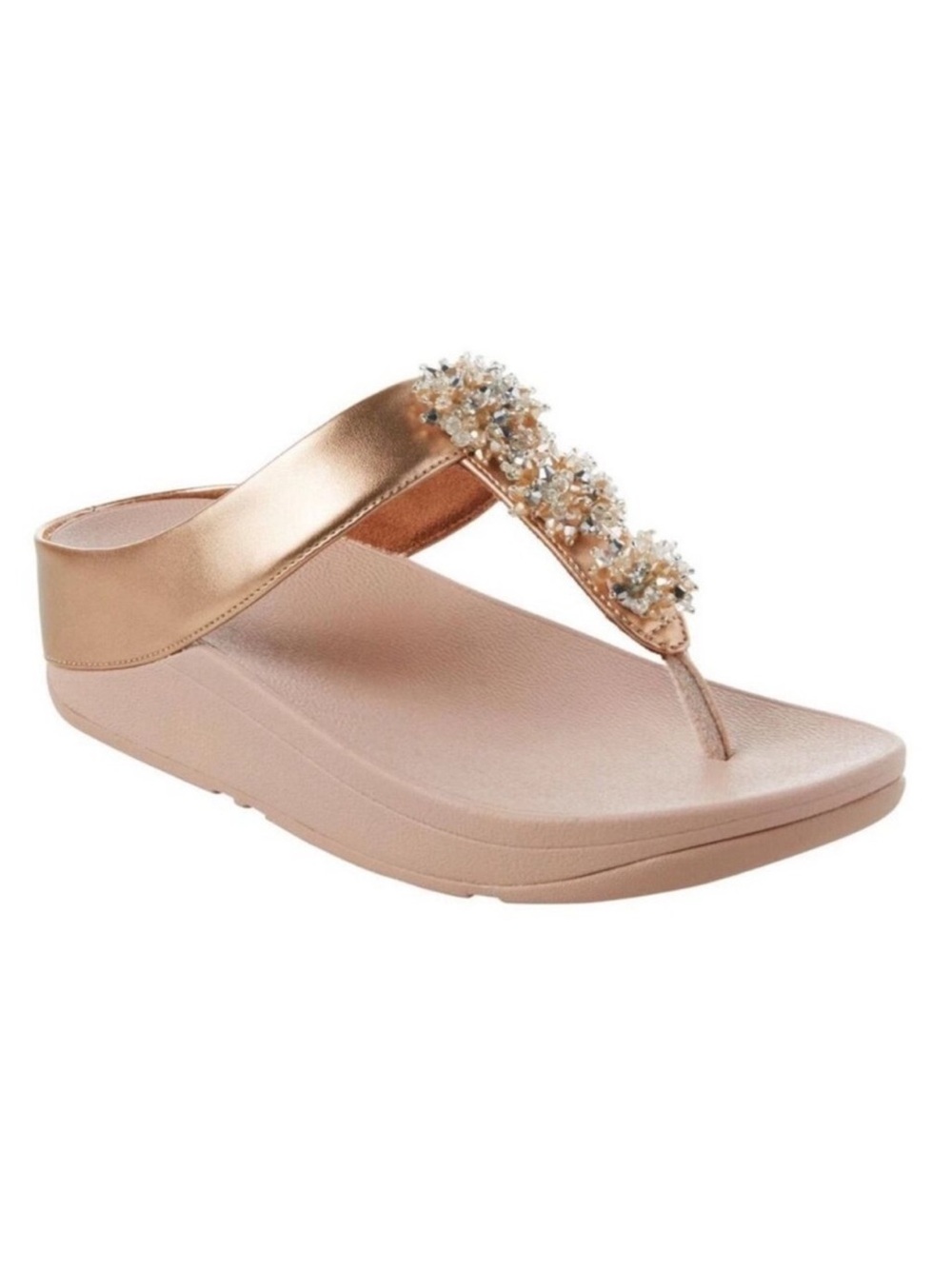 Fitflop Galaxy Toe Thong Rose Gold Sandals Size 10